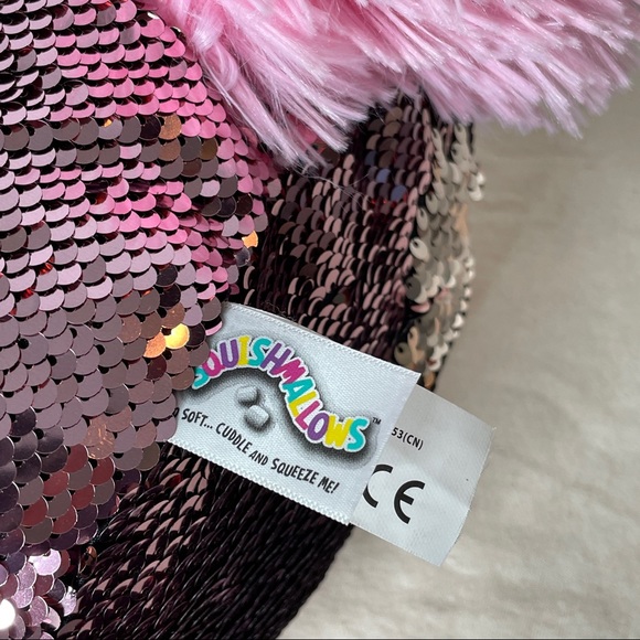 Squishmallow Unicorn Pig Sequins Reversible 12" Pink Plush Toy Animal - Picture 10 of 12